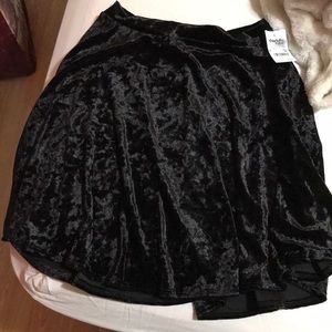 Charlotte Russe velvet skater skirt
